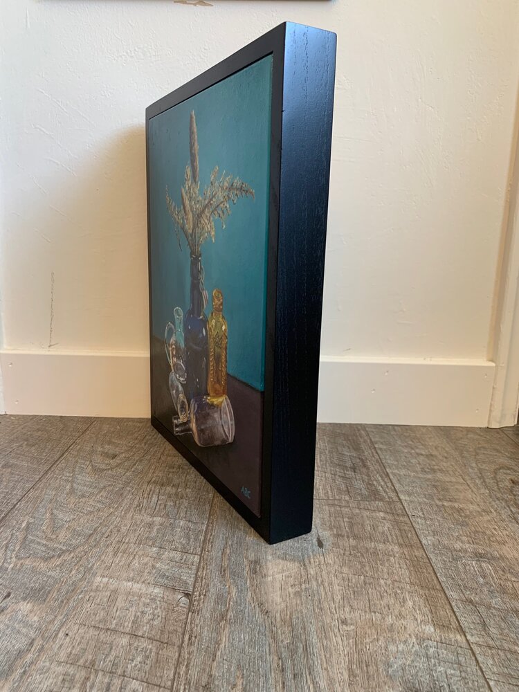 Glass and Grass 1 - 11x14 - oil on canvas