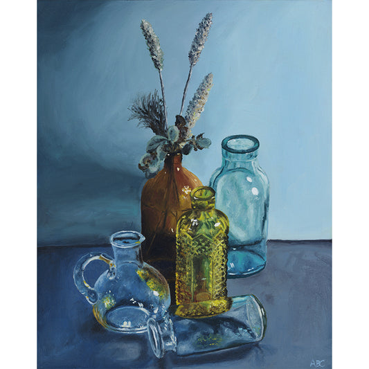 Glass and Grass 2 - 11x14 - oil on canvas