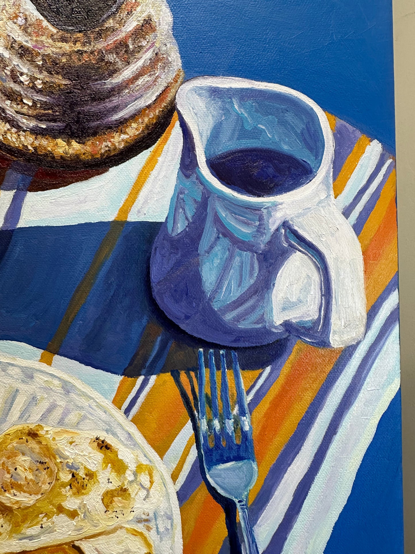 Egg Breakfast - 20x20 - oil on canvas