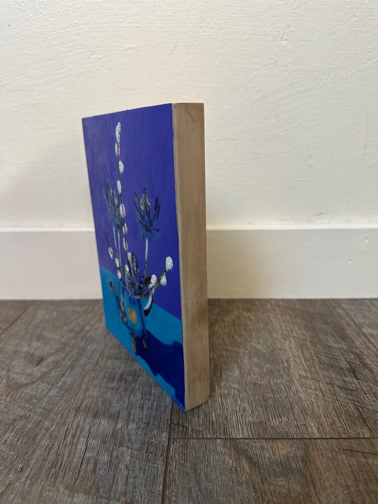 Willows and Tea - 6x8 - oil on panel