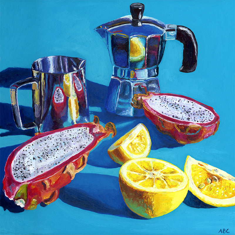 Fine art print of Two Fruits For Coffee oil painting.